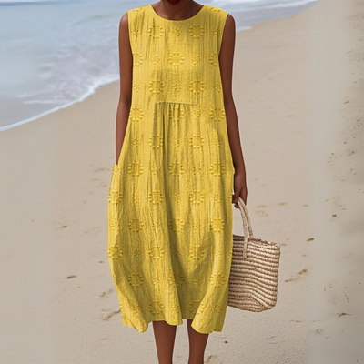 Stella | Broderet bomuldskjole