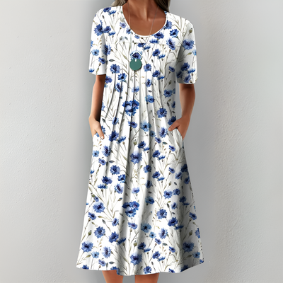 Alina | Blomstret Midikjole
