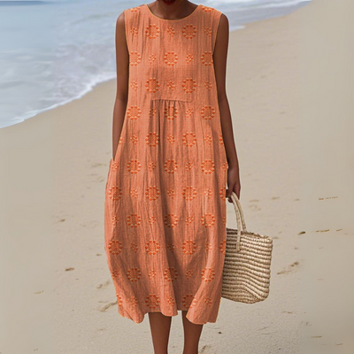 Stella | Broderet bomuldskjole