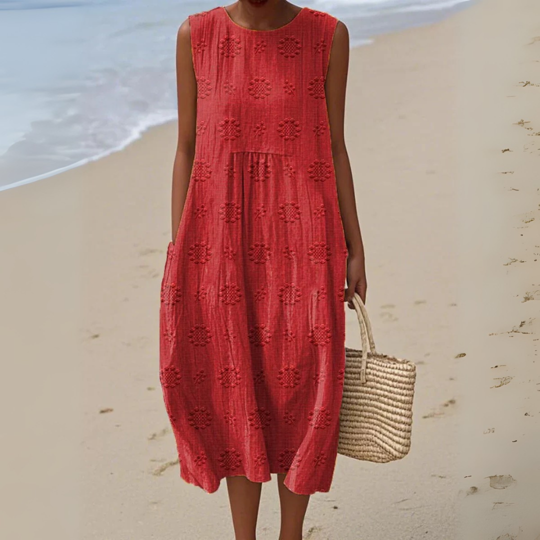 Stella | Broderet bomuldskjole