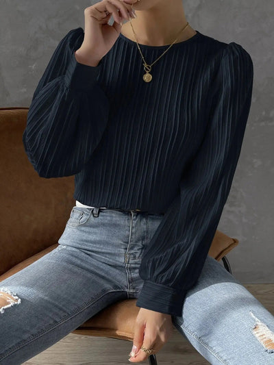 Élodie | Elegant Plisseret Bluse