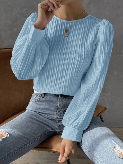 Élodie | Elegant Plisseret Bluse
