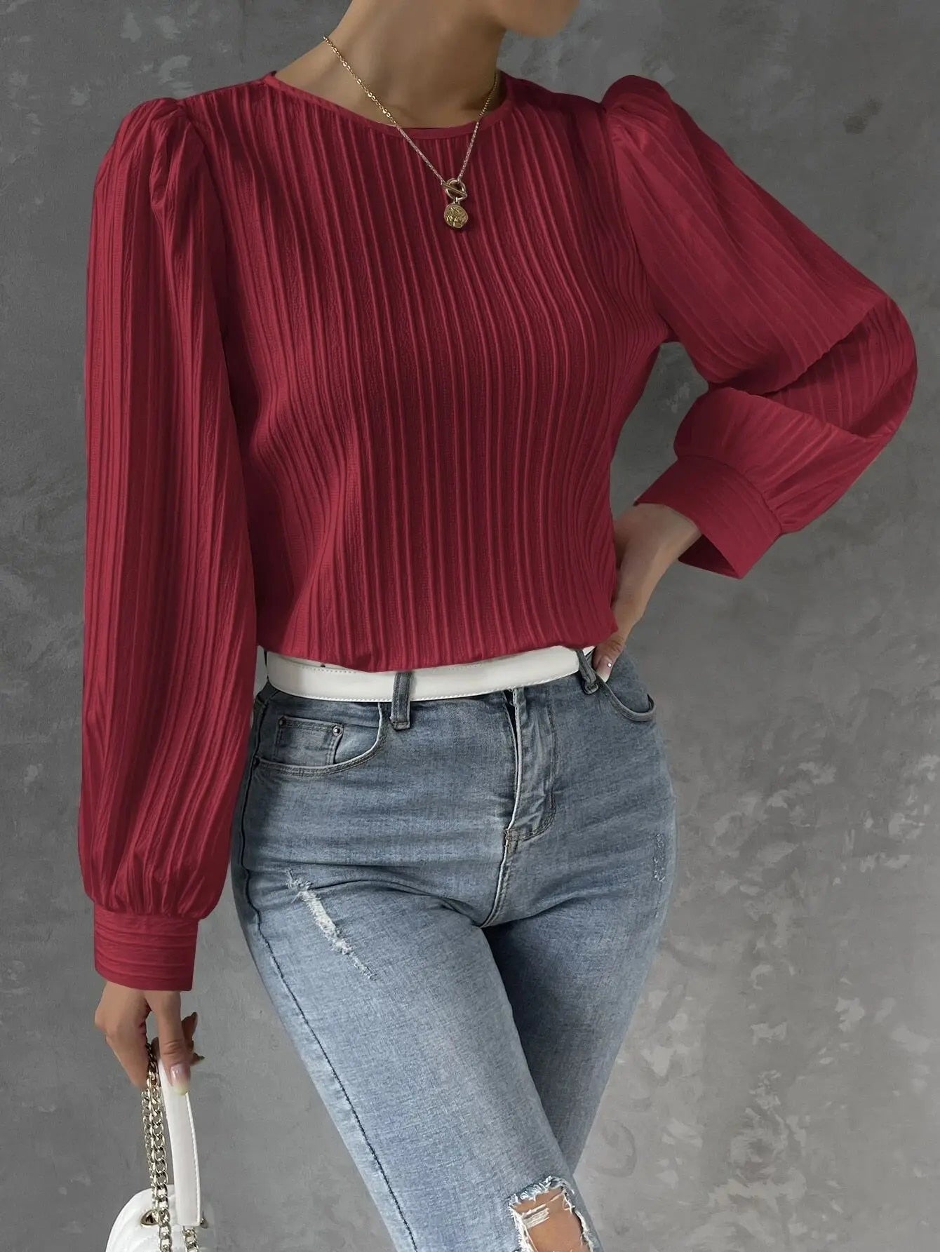 Élodie | Elegant Plisseret Bluse
