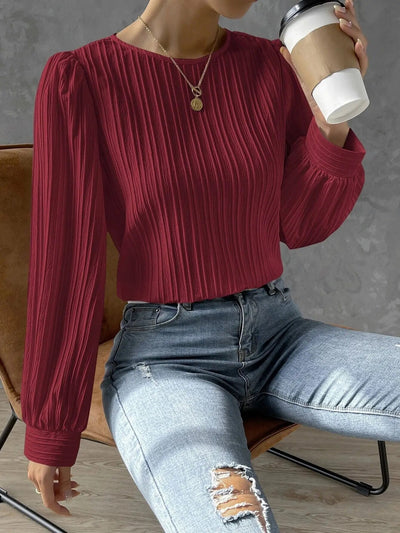 Élodie | Elegant Plisseret Bluse