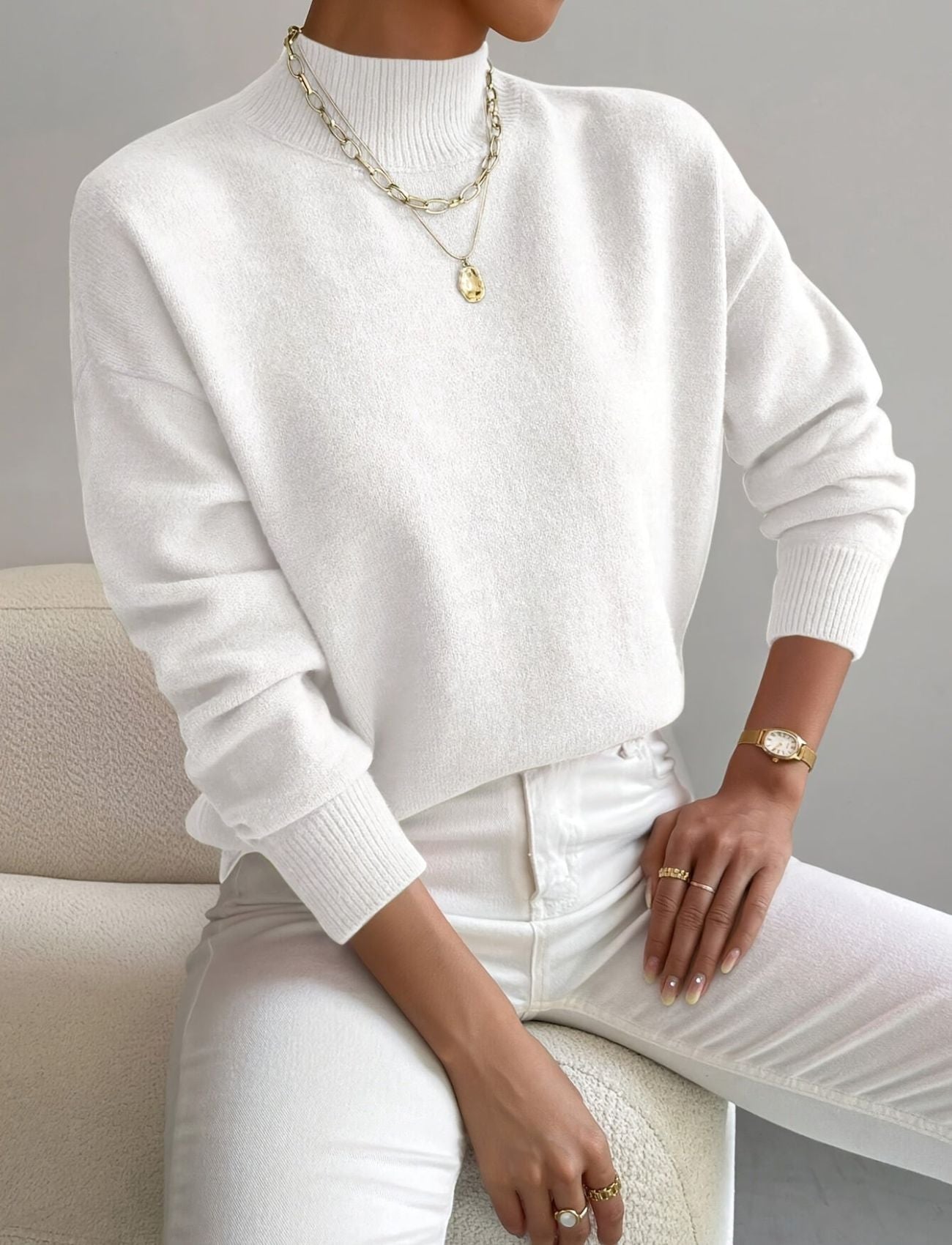 Ingrid | Elegant højhalset strik
