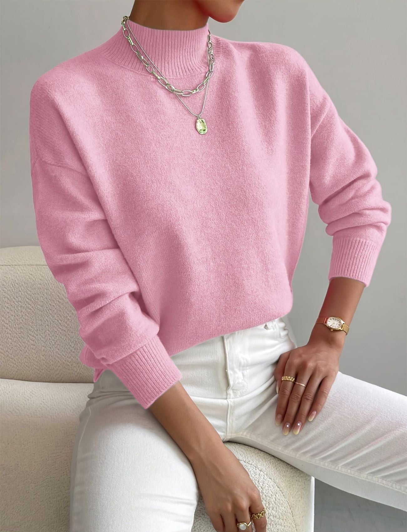 Ingrid | Elegant højhalset strik
