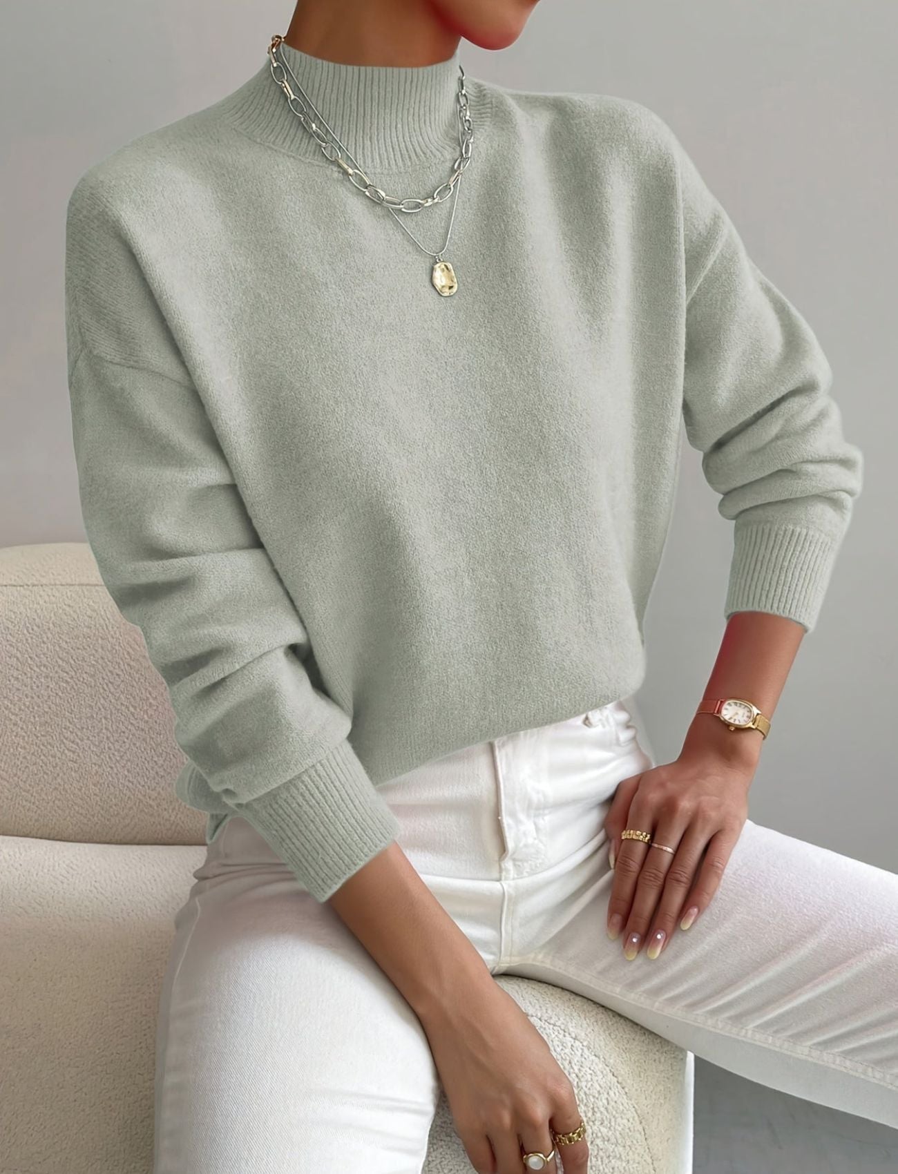 Ingrid | Elegant højhalset strik