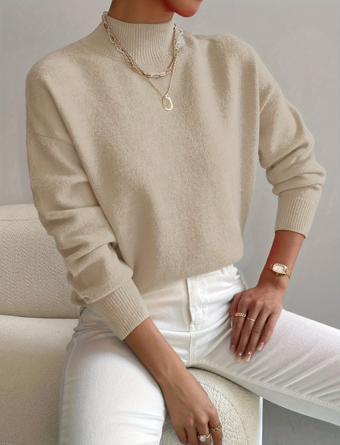 Ingrid | Elegant højhalset strik