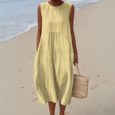 Stella | Broderet bomuldskjole