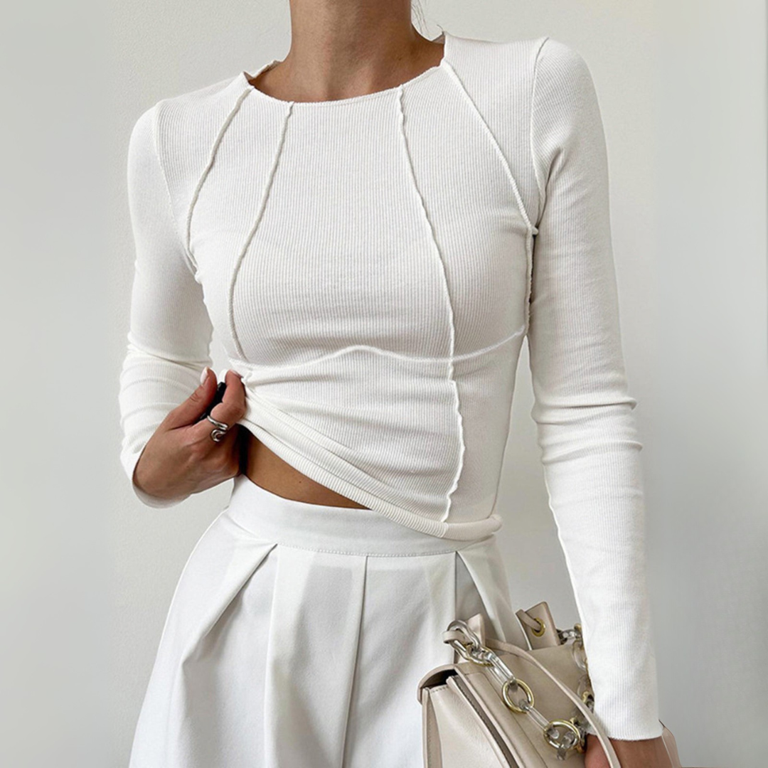 Demi | Bluse med Blondekant