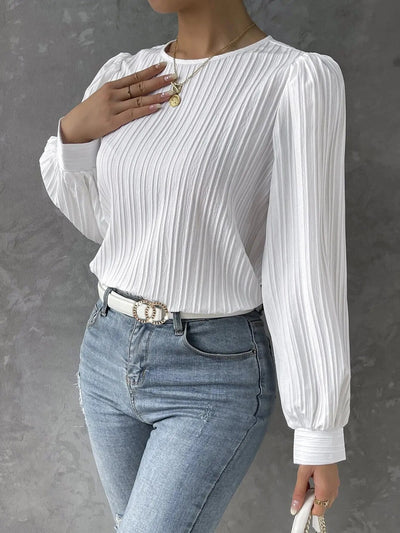 Élodie | Elegant Plisseret Bluse