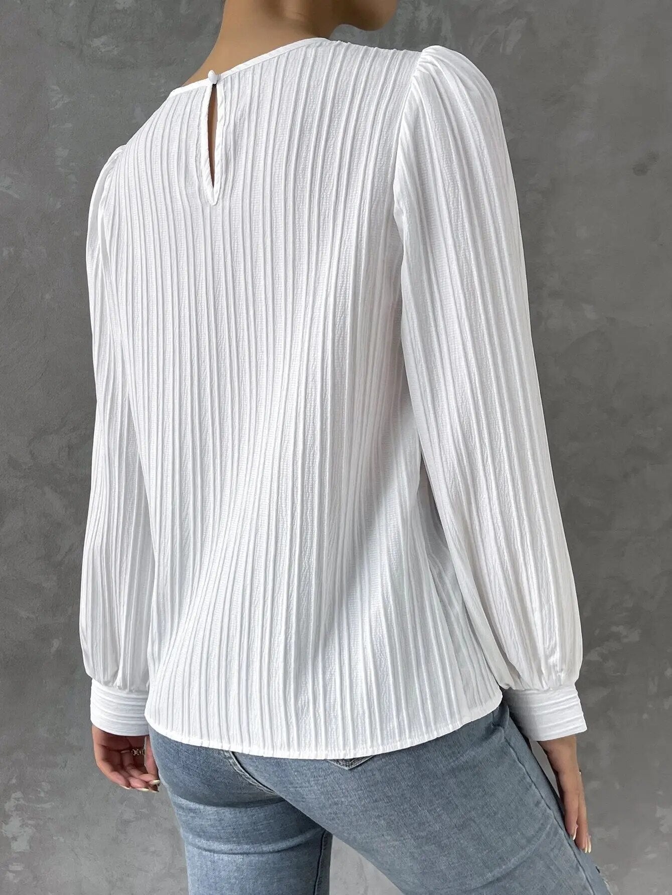 Élodie | Elegant Plisseret Bluse