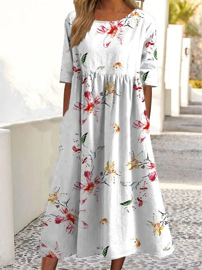 Lina | Blød Blomsterkjole