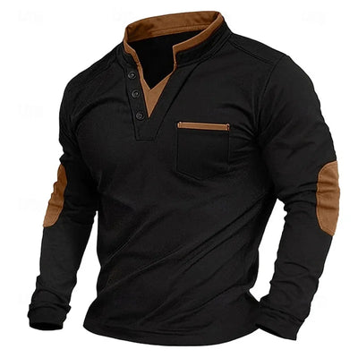 Lasse | V-hals sweatshirt med knapper