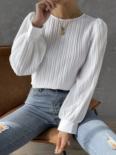 Élodie | Elegant Plisseret Bluse