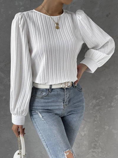 Élodie | Elegant Plisseret Bluse