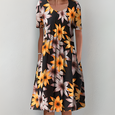 Alina | Blomstret Midikjole