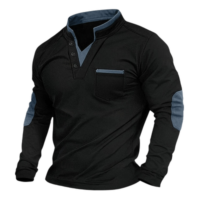 Lasse | V-hals sweatshirt med knapper