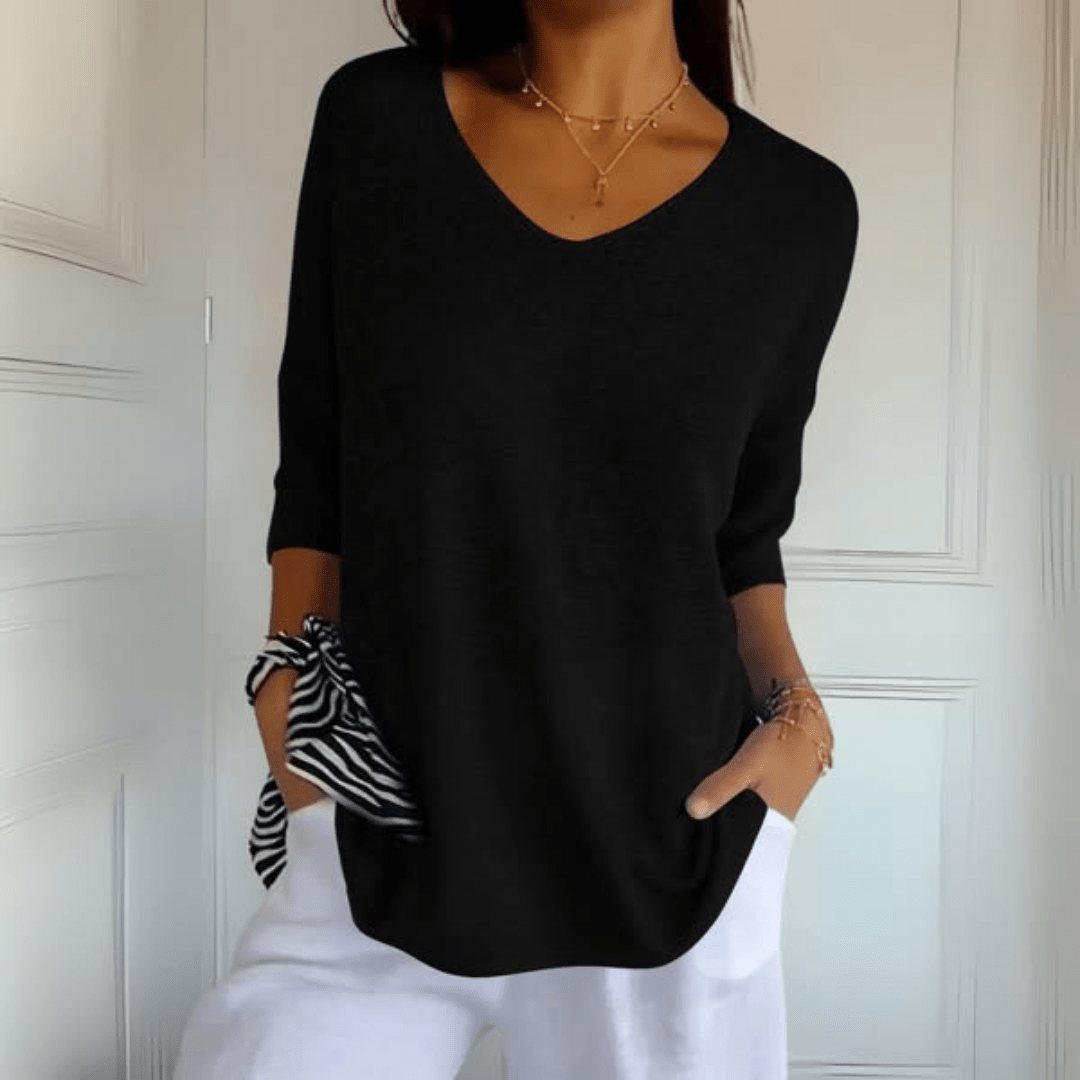 Anna | Strikket V-hals top