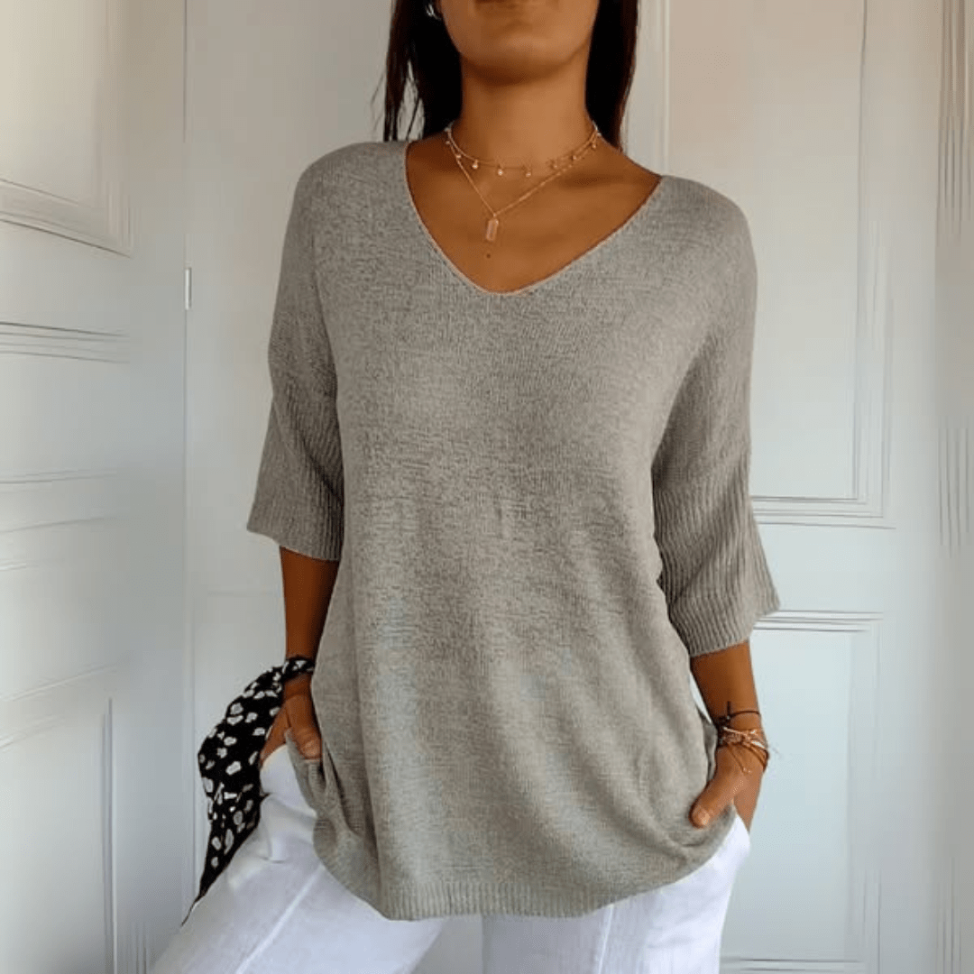 Anna | Strikket V-hals top