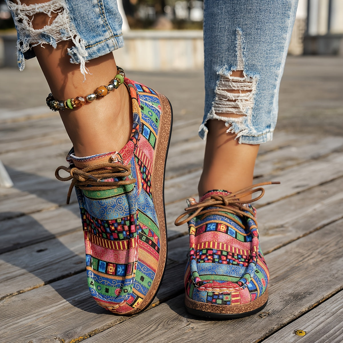 Tilda | Komfortable sneakers med mønster