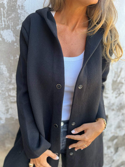 Adriana | Blød cardigan med hætte