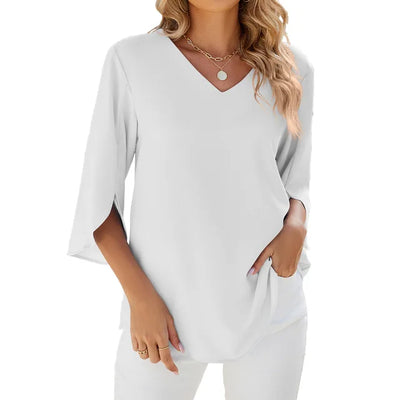 CARA | V-hals Bluse