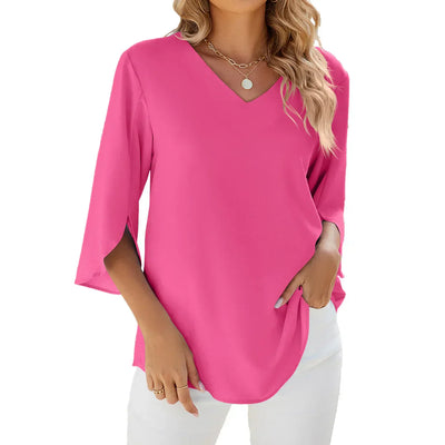 CARA | V-hals Bluse