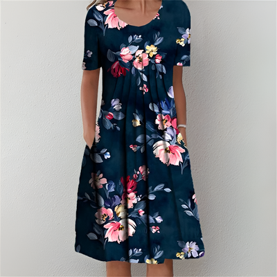 Alina | Blomstret Midikjole
