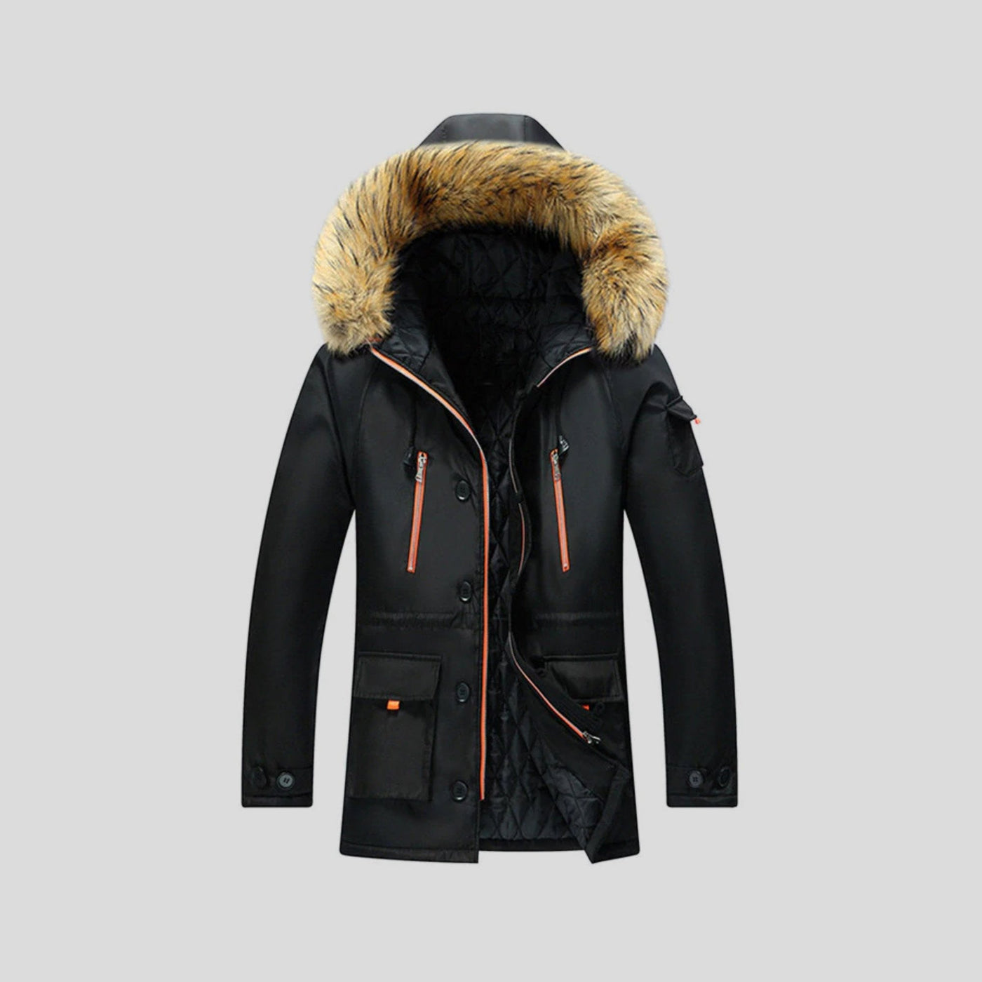 Emil | Varm parka med pelskrave
