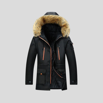 Emil | Varm parka med pelskrave