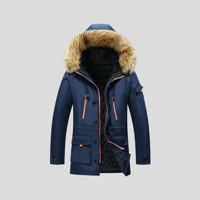 Emil | Varm parka med pelskrave