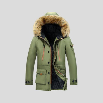 Emil | Varm parka med pelskrave