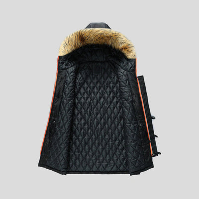 Emil | Varm parka med pelskrave