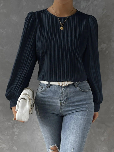 Élodie | Elegant Plisseret Bluse