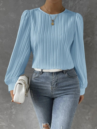 Élodie | Elegant Plisseret Bluse